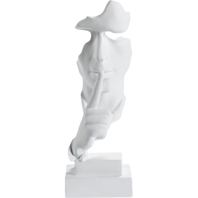 Beliani Raahe - Figura moderna de rostro humano - Resina blanca Beliani Raahe - Figura moderna de rostro humano - Resina blanca