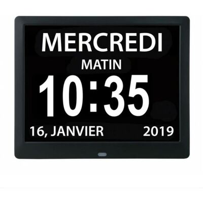 ROSEMARY Lablanc - Reloj Calendario Digital De Una Pieza De 7 Pulgadas Con Fecha Y Hora, Reloj Para Padres Con Alzheimer, Recordatorio De Medicamentos Para Abuelos E Hijos, Negro, 204 X 143 X 24 Mm ROSEMARY Lablanc - Reloj Calendario Digital De Una Pieza De 7 Pulgadas Con Fecha Y Hora, Reloj Para Padres Con Alzheimer, Recordatorio De Medicamentos Para Abuelos E Hijos, Negro, 204 X 143 X 24 Mm