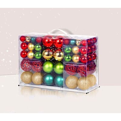 OEM 100 Adornos Navideños En Forma De Bola, Adornos Para El Árbol De Navidad, 3 Tamaños, Ideales Para Decorar El Árbol De Navidad, Varios Colores OEM 100 Adornos Navideños En Forma De Bola, Adornos Para El Árbol De Navidad, 3 Tamaños, Ideales Para Decorar El Árbol De Navidad, Varios Colores