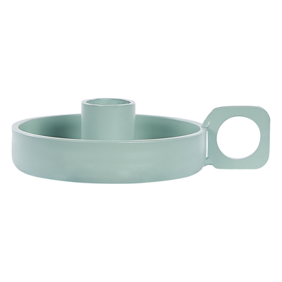 Soporte de vela de hierro verde menta de Beliani - Portacandelas - Estilo retro Soporte de vela de hierro verde menta de Beliani - Portacandelas - Estilo retro