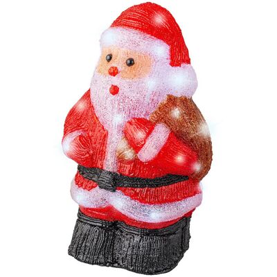 Kaemingk Decoración Luminosa Papá Noel Acrílico 30 Led Blanco Frío Ip44 16,5x22x36 Cm Kaemingk Decoración Luminosa Papá Noel Acrílico 30 Led Blanco Frío Ip44 16,5x22x36 Cm