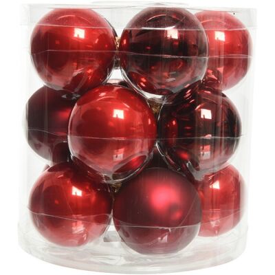 Kaemingk - Bolas Navideñas Colgantes De Cristal 6 Cm Rojo. 15 De Septiembre Kaemingk - Bolas Navideñas Colgantes De Cristal 6 Cm Rojo. 15 De Septiembre