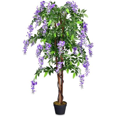 Costway - Flor Árbol Artificial Planta Simulación Para Oficina Hogar Boda Interior Decoración Altas 150 Cm Costway - Flor Árbol Artificial Planta Simulación Para Oficina Hogar Boda Interior Decoración Altas 150 Cm