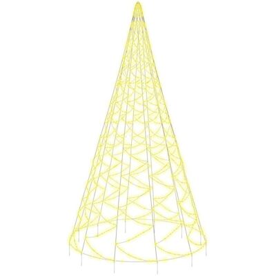 Árbol de Navidad en asta bandera 3000 LED blanco cálido 800 cm vidaXL Árbol de Navidad en asta bandera 3000 LED blanco cálido 800 cm vidaXL