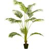 HOMCOM Palmera areca artificial 170 cm árbol artificial con 11 hojas realistas y maceta de plástico decoración para interior y exterior salón oficina