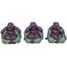 Signes Grimalt - Figura De Buda Figuras Figura Buda No Ve/Oir/Hablar 3 Unidades Budas Azul 14x15x14cm 26629 - Azul