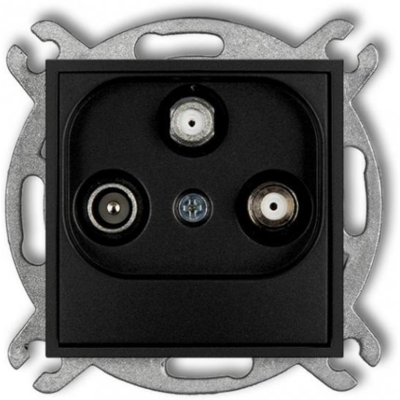 OEM Miniconector De Antena De 2 Salidas Sat + Tv, Negro Mate 12mgsn OEM Miniconector De Antena De 2 Salidas Sat + Tv, Negro Mate 12mgsn