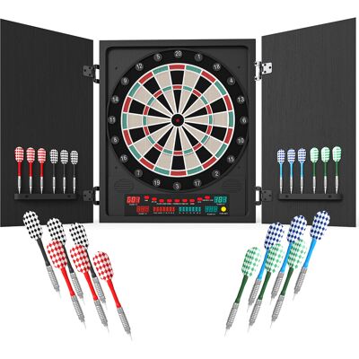 OEM Diana Electrónica Digital Hasta 8 Jugadores Con 12 Dardos Y 30 Puntas Con Pantalla Led Puertas 27 Juegos Distintos Y 202 Variantes 51x6,5x57 Cm Negro OEM Diana Electrónica Digital Hasta 8 Jugadores Con 12 Dardos Y 30 Puntas Con Pantalla Led Puertas 27 Juegos Distintos Y 202 Variantes 51x6,5x57 Cm Negro