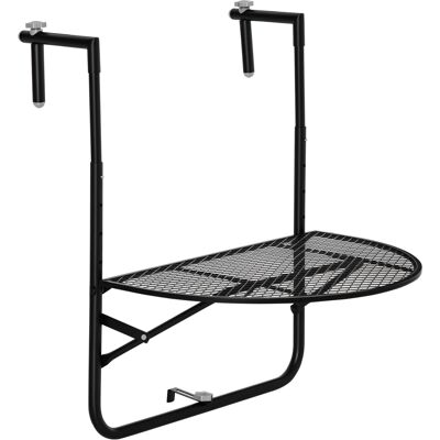 Irovami Mesa De Balcón Metálica Plegable Ajustable – 60x60 Cm, Altura 57-72 Cm, Negra – Para Barandilla, Terraza O Balcón – Carga 10 Kg Irovami Mesa De Balcón Metálica Plegable Ajustable – 60x60 Cm, Altura 57-72 Cm, Negra – Para Barandilla, Terraza O Balcón – Carga 10 Kg