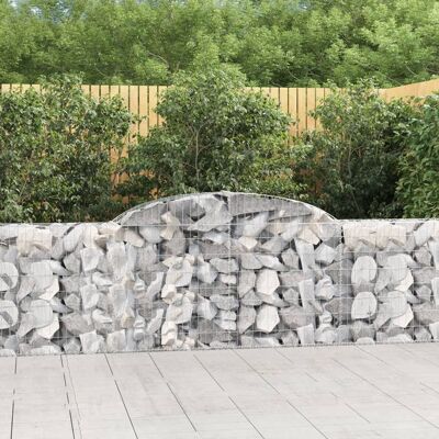 Conjunto de Cestas de Gabbiona Arqueadas vidaXL - Barrera decorativa jardín Conjunto de Cestas de Gabbiona Arqueadas vidaXL - Barrera decorativa jardín