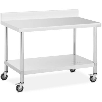 HELLOSHOP26 Mesa Con Ruedas De Acero Inoxidable Premium 70 X 120 Cm 158 Kg Peto Acero Inoxidable Plateado 140010060 HELLOSHOP26 Mesa Con Ruedas De Acero Inoxidable Premium 70 X 120 Cm 158 Kg Peto Acero Inoxidable Plateado 140010060