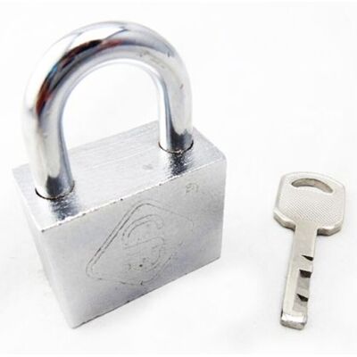 Trade Shop Cerradura de Acero - Candado de Seguridad 50mm con 3 Llaves Trade Shop Cerradura de Acero - Candado de Seguridad 50mm con 3 Llaves
