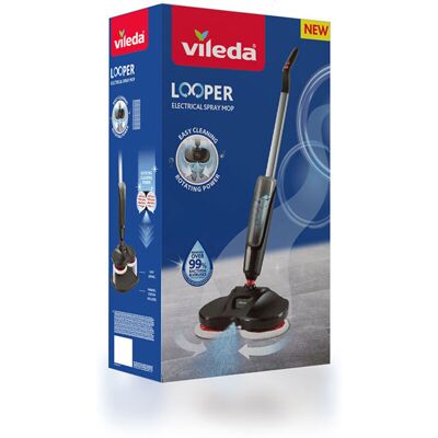 Mopa Eléctrica De Spray Con Batería De 35 Min Con Almohadilla Giratoria – Vileda Looper Mopa Eléctrica De Spray Con Batería De 35 Min Con Almohadilla Giratoria – Vileda Looper