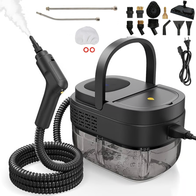 BLACKCUP Limpiador A Vapor Multifuncional De 2500 W Con 14 Accesorios, Ajuste De 3 Velocidades, Alta Temperatura Y Alta Presión, Para Coche, Ventana Y Cocina. BLACKCUP Limpiador A Vapor Multifuncional De 2500 W Con 14 Accesorios, Ajuste De 3 Velocidades, Alta Temperatura Y Alta Presión, Para Coche, Ventana Y Cocina.