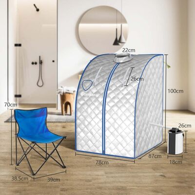NORTHIX Sauna De Vapor Portátil Con Caldera De 3 L Y Control Remoto NORTHIX Sauna De Vapor Portátil Con Caldera De 3 L Y Control Remoto