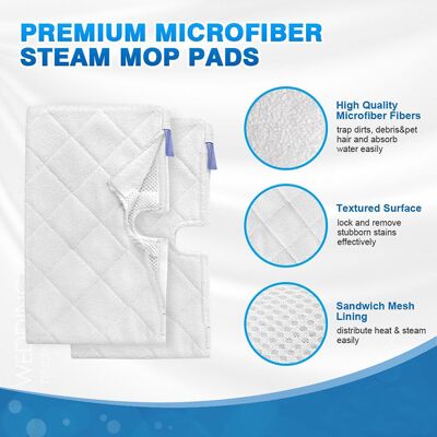 OEM Adecuado Para Las Mopas De Vapor Shark S3901 Y S3500: Kit De 6 Piezas De Almohadillas De Microfibra De Repuesto Y Accesorios Para Mopa De Vapor. OEM Adecuado Para Las Mopas De Vapor Shark S3901 Y S3500: Kit De 6 Piezas De Almohadillas De Microfibra De Repuesto Y Accesorios Para Mopa De Vapor.
