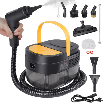 BLACKCUP Limpiador A Vapor De Alta Presión De 2500 W, Ajuste De 3 Velocidades, Limpiador A Vapor Multifuncional Para Limpiar Coches, Ventanas Y Cocinas BLACKCUP Limpiador A Vapor De Alta Presión De 2500 W, Ajuste De 3 Velocidades, Limpiador A Vapor Multifuncional Para Limpiar Coches, Ventanas Y Cocinas