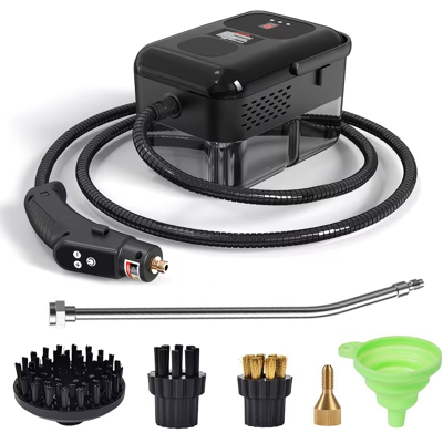 BLACKCUP Limpiador A Vapor De Alta Presión, Limpiador A Vapor Con Pantalla Digital De Doble Control Con Tanque De Agua De 1,2 L, 9 Configuraciones De Velocidad BLACKCUP Limpiador A Vapor De Alta Presión, Limpiador A Vapor Con Pantalla Digital De Doble Control Con Tanque De Agua De 1,2 L, 9 Configuraciones De Velocidad