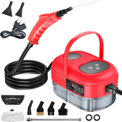BLACKCUP Limpiador A Vapor De Alta Presión De 2500 W Con Cabezales De Cepillo, Tanque De Agua De 1 L, 6 Configuraciones De Velocidad, Para Limpieza Del Hogar BLACKCUP Limpiador A Vapor De Alta Presión De 2500 W Con Cabezales De Cepillo, Tanque De Agua De 1 L, 6 Configuraciones De Velocidad, Para Limpieza Del Hogar