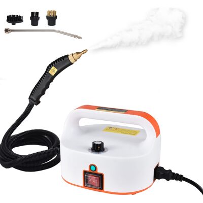 OEM Limpiador A Vapor Portátil – Limpiador A Vapor De Alta Temperatura (105 °c), 1500 W, Presión De 3,5 Bar, 6 Velocidades, 3 Cepillos Intercambiables – Blanco Y Naranja, Abs, 16,5 X 15,5 X 13 Cm OEM Limpiador A Vapor Portátil – Limpiador A Vapor De Alta Temperatura (105 °c), 1500 W, Presión De 3,5 Bar, 6 Velocidades, 3 Cepillos Intercambiables – Blanco Y Naranja, Abs, 16,5 X 15,5 X 13 Cm
