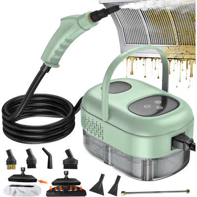 BLACKCUP Limpiador A Vapor De Alta Presión De 2500 W Con Cabezales De Cepillo, Tanque De Agua De 1 L, 6 Configuraciones De Velocidad, Para Limpieza Del Hogar BLACKCUP Limpiador A Vapor De Alta Presión De 2500 W Con Cabezales De Cepillo, Tanque De Agua De 1 L, 6 Configuraciones De Velocidad, Para Limpieza Del Hogar