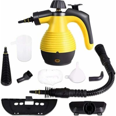 OEM Limpiador A Vapor Portátil De Mano Con 9 Accesorios Para Eliminar Manchas, Alfombras Y Cortinas, Alta Presión De 3 Bares Para Cocina Y Baño, 350 Ml, Amarillo. OEM Limpiador A Vapor Portátil De Mano Con 9 Accesorios Para Eliminar Manchas, Alfombras Y Cortinas, Alta Presión De 3 Bares Para Cocina Y Baño, 350 Ml, Amarillo.