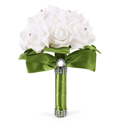 OEM Hermosos Ramos De Novia Y De Damas De Honor Con Cintas Verdes. OEM Hermosos Ramos De Novia Y De Damas De Honor Con Cintas Verdes.