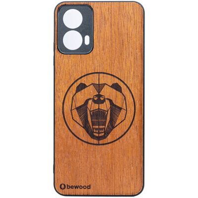 OEM Estuche De Madera Bewood Para Motorola G34 5g Merbau Bear OEM Estuche De Madera Bewood Para Motorola G34 5g Merbau Bear