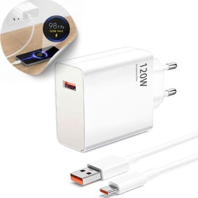 OEM Cargador Rápido Usb De 120 W Para Xiaomi Y Redmi, Compatible Con Note 13 Pro+, 12 Pro+, 11 Pro+ 5g, Cable Usb-c De 6 A Incluido. OEM Cargador Rápido Usb De 120 W Para Xiaomi Y Redmi, Compatible Con Note 13 Pro+, 12 Pro+, 11 Pro+ 5g, Cable Usb-c De 6 A Incluido.