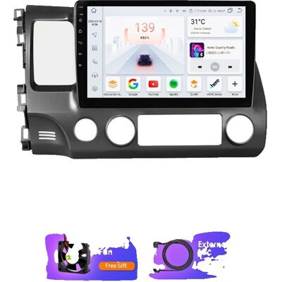 OEM Autorradio Con Pantalla Táctil Y Compatibilidad Con Smartphones, Compatible Con Honda Civic 8 2006-2011, S4-4g 32gb-8-core-4g Lte OEM Autorradio Con Pantalla Táctil Y Compatibilidad Con Smartphones, Compatible Con Honda Civic 8 2006-2011, S4-4g 32gb-8-core-4g Lte