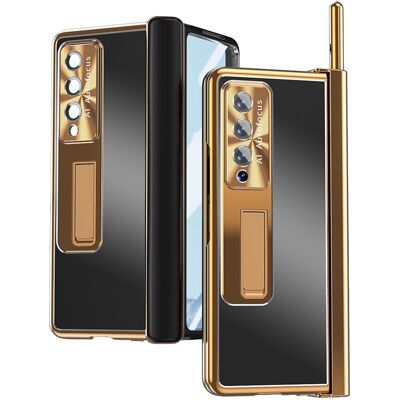 OEM Funda Con Cristal Para Samsung Galaxy Z Fold 4 5g, Aleación Premium, Oro/negro. OEM Funda Con Cristal Para Samsung Galaxy Z Fold 4 5g, Aleación Premium, Oro/negro.