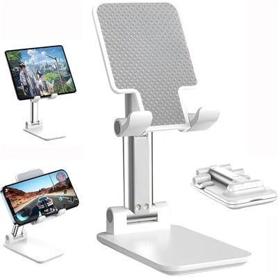OEM Soporte Plegable Y Ajustable Para Teléfono Móvil (2 Unidades), Soporte De Escritorio Para Iphone, Ipad, Samsung Mini, Iphone Y Todos Los Smartphones (blanco). OEM Soporte Plegable Y Ajustable Para Teléfono Móvil (2 Unidades), Soporte De Escritorio Para Iphone, Ipad, Samsung Mini, Iphone Y Todos Los Smartphones (blanco).
