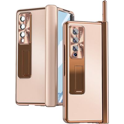 OEM Funda Con Cristal Para Samsung Galaxy Z Fold 4 5g, Aleación Premium, Oro Rosa. OEM Funda Con Cristal Para Samsung Galaxy Z Fold 4 5g, Aleación Premium, Oro Rosa.