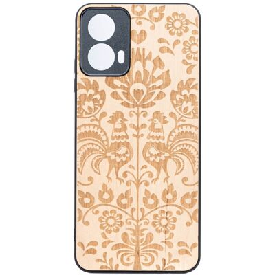 OEM Estuche De Madera Bewood Para Motorola G34 5g, Estilo Folclórico Polaco. OEM Estuche De Madera Bewood Para Motorola G34 5g, Estilo Folclórico Polaco.