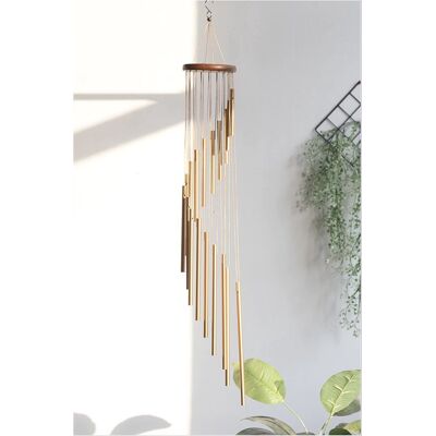OEM Campana De Viento De 18 Tubos Y 90 Cm, Color Dorado, Órgano De Viento, Móvil De Viento, Espiral, Aluminio, Presente, Balcón, Naturaleza, Presente OEM Campana De Viento De 18 Tubos Y 90 Cm, Color Dorado, Órgano De Viento, Móvil De Viento, Espiral, Aluminio, Presente, Balcón, Naturaleza, Presente