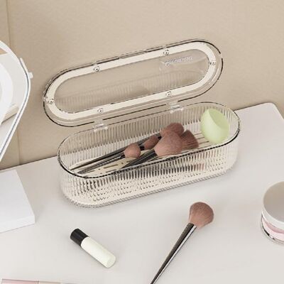 OEM Tapa Con Correa Transparente, Caja De Tocador Con Acabado Premium A Prueba De Polvo, Caja De Belleza Para Polvos De Gran Capacidad, 1 Unidad OEM Tapa Con Correa Transparente, Caja De Tocador Con Acabado Premium A Prueba De Polvo, Caja De Belleza Para Polvos De Gran Capacidad, 1 Unidad
