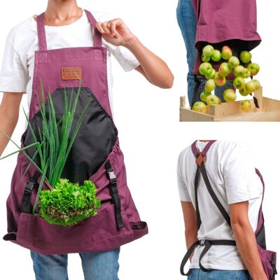 OEM Delantal De Cosecha (morado), Bolsa De Lona Para Recoger Fruta - Delantal De Cosecha Ajustable Y De Gran Capacidad Con Abertura Inferior Y Doble Clip Para Jardineros -crezuo OEM Delantal De Cosecha (morado), Bolsa De Lona Para Recoger Fruta - Delantal De Cosecha Ajustable Y De Gran Capacidad Con Abertura Inferior Y Doble Clip Para Jardineros -crezuo