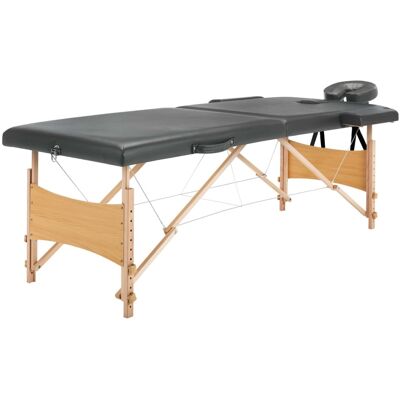 HELLOSHOP26 Camilla De Masaje De 2 Zonas Estructura De Madera 186 X 68 Cm Gris Antracita 020001800 HELLOSHOP26 Camilla De Masaje De 2 Zonas Estructura De Madera 186 X 68 Cm Gris Antracita 020001800
