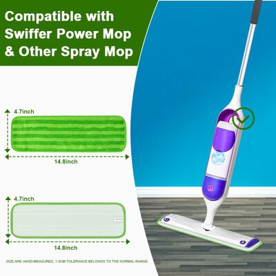 OEM Almohadillas De Repuesto Y Cabezales Planos Para Fregonas De Microfibra Swiffer Powermop, Versión Verde 1 (1 Unidad) + Versión Verde 2 (1 Unidad) + Morado (1 Unidad). OEM Almohadillas De Repuesto Y Cabezales Planos Para Fregonas De Microfibra Swiffer Powermop, Versión Verde 1 (1 Unidad) + Versión Verde 2 (1 Unidad) + Morado (1 Unidad).