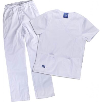 Conjunto Sanitario En Algodón Elástico Workteam Servicios B9150 L Blanco Conjunto Sanitario En Algodón Elástico Workteam Servicios B9150 L Blanco