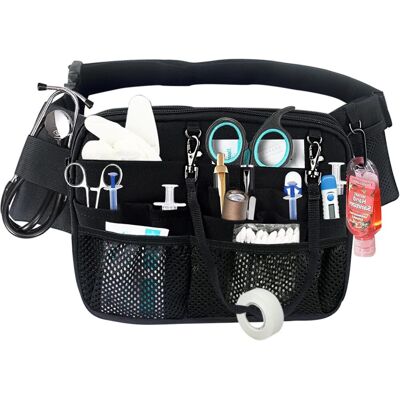 OEM Cinturón De Enfermera Con Práctica Correa Multicompartimento Para Herramientas, Que Incluye Un Bolsillo Para Instrumental Médico Y Un Soporte Para Cinta Adhesiva Para Estetoscopio, Vendas, Tijeras U O OEM Cinturón De Enfermera Con Práctica Correa Multicompartimento Para Herramientas, Que Incluye Un Bolsillo Para Instrumental Médico Y Un Soporte Para Cinta Adhesiva Para Estetoscopio, Vendas, Tijeras U O