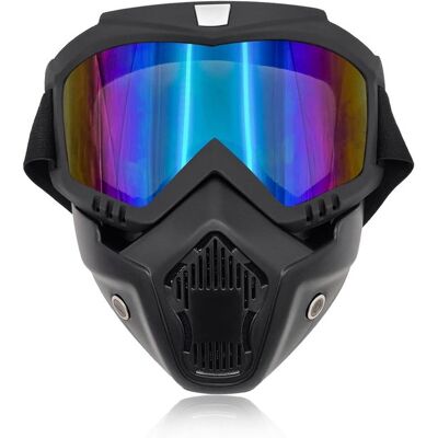 OEM Gafas De Moto, Gafas De Motocross Resistentes Al Viento Con Máscara Facial Desmontable, Accesorios Para Motocicleta (coloridos) OEM Gafas De Moto, Gafas De Motocross Resistentes Al Viento Con Máscara Facial Desmontable, Accesorios Para Motocicleta (coloridos)