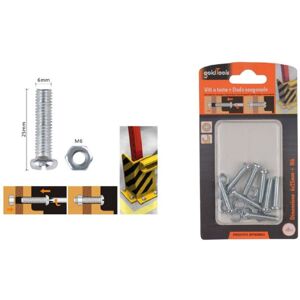 TRADE SHOP TRAESIO Trade Shop - Set 8 Pz Viti Vite Testa A Croce Tonda 6x25mm Con Dadi Dado Esagonale M6 90977 - TRADE SHOP TRAESIO Trade Shop - Set 8 Pz Viti Vite Testa A Croce Tonda 6x25mm Con Dadi Dado Esagonale M6 90977 -