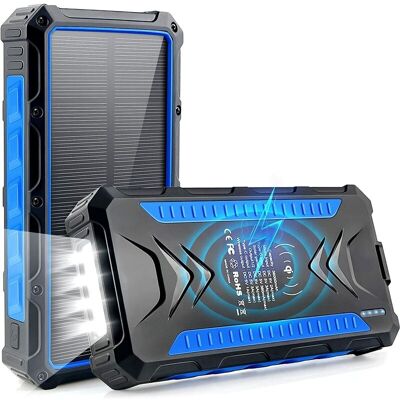YOYO 36000mah Solar Power Bank Qi Chargeur Solaire Sans Fil 2 Ports Usb Et 1 Type-c Charge Rapide Étanche Ip66 Chargeur De Téléphone Portable De Secours Pour Le Camping YOYO 36000mah Solar Power Bank Qi Chargeur Solaire Sans Fil 2 Ports Usb Et 1 Type-c Charge Rapide Étanche Ip66 Chargeur De Téléphone Portable De Secours Pour Le Camping