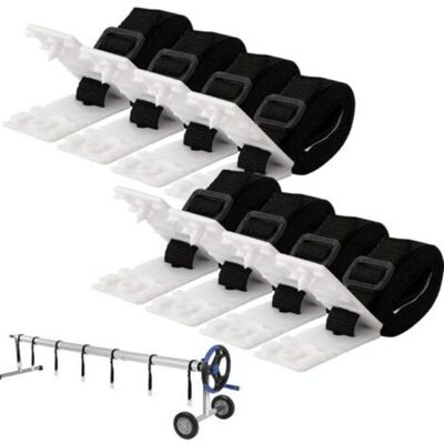 SANS MARQUE Kit De Montaje Para Cubierta Solar De Piscina, Juego De Correas Universales Para Cubierta Solar De Piscina Enterrada, Que Incluye 8 Correas De Nailon, 8 Placas De Sujeción Y 8 Hebillas. SANS MARQUE Kit De Montaje Para Cubierta Solar De Piscina, Juego De Correas Universales Para Cubierta Solar De Piscina Enterrada, Que Incluye 8 Correas De Nailon, 8 Placas De Sujeción Y 8 Hebillas.