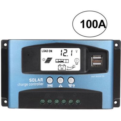 SANS MARQUE Controlador De Carga Solar Mppt De 100 A – Pantalla Lcd Dual – 12 V/24 V – Tecnología Avanzada De Optimización De Carga SANS MARQUE Controlador De Carga Solar Mppt De 100 A – Pantalla Lcd Dual – 12 V/24 V – Tecnología Avanzada De Optimización De Carga