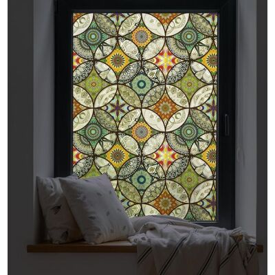 OEM Adhesivos Decorativos Para Ventanas, Protección Solar, Coloridos Diseños Circulares, Adhesivos Electrostáticos Anti-espionaje, Aptos Para Cuartos De Ducha - Crezuo OEM Adhesivos Decorativos Para Ventanas, Protección Solar, Coloridos Diseños Circulares, Adhesivos Electrostáticos Anti-espionaje, Aptos Para Cuartos De Ducha - Crezuo