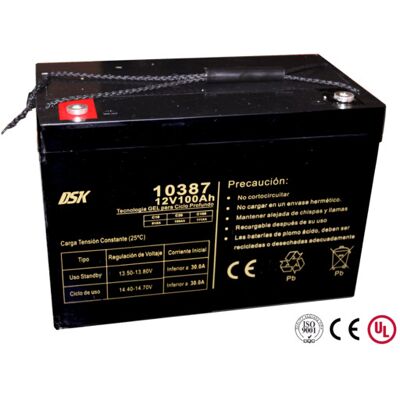 Dsk - Bateria Plomo 12vdc 100h Gel Ciclo Profundo Solar 10387 Dsk - Bateria Plomo 12vdc 100h Gel Ciclo Profundo Solar 10387