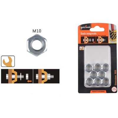TRADE SHOP TRAESIO Trade Shop - Set Confezione 76gr. Dado Dadi Esagonali Bulloni Dimensione M10 Filettati 90854 - TRADE SHOP TRAESIO Trade Shop - Set Confezione 76gr. Dado Dadi Esagonali Bulloni Dimensione M10 Filettati 90854 -