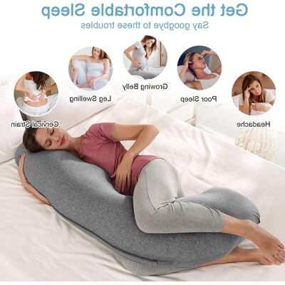 OEM Almohada De Embarazo, Almohada Corporal Completa En Forma De J Para La Lactancia, Funda Lavable Y Reemplazable Para Dormir Y Amamantar OEM Almohada De Embarazo, Almohada Corporal Completa En Forma De J Para La Lactancia, Funda Lavable Y Reemplazable Para Dormir Y Amamantar